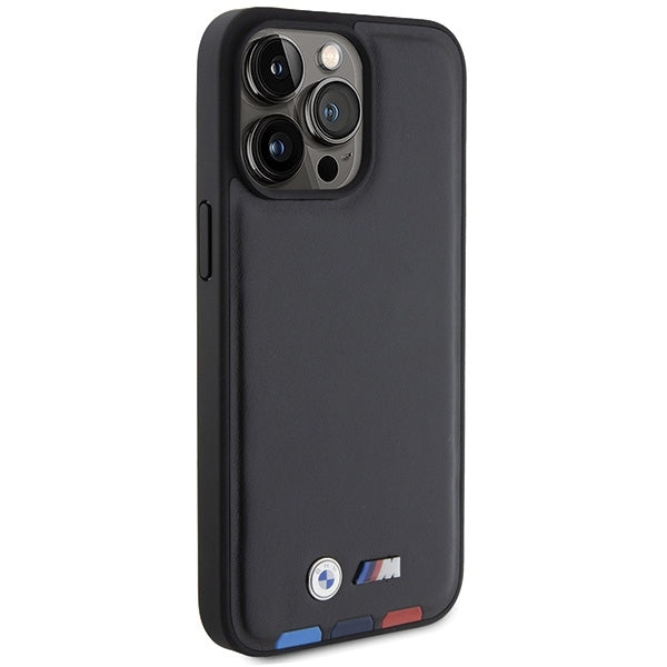Capa para Apple iPhone 15 Pro Max, BMW, Stamp Tricolor, Preta
