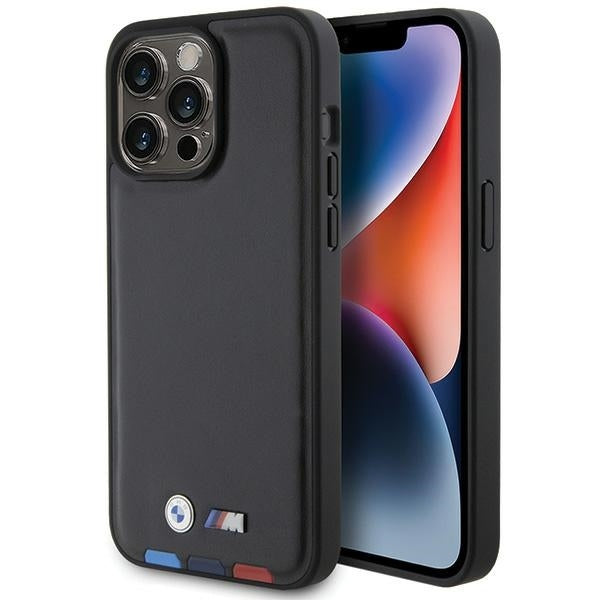 Capa para Apple iPhone 15 Pro Max, BMW, Stamp Tricolor, Preta