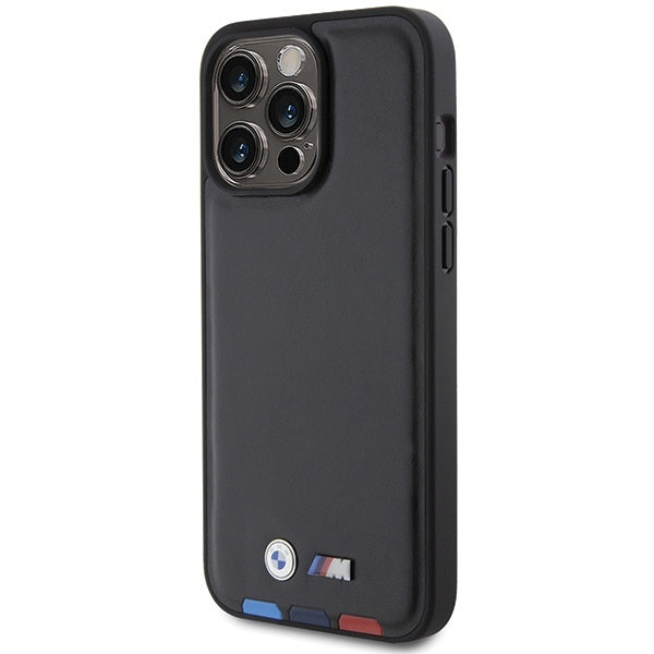 Capa para Apple iPhone 15 Pro Max, BMW, Stamp Tricolor, Preta