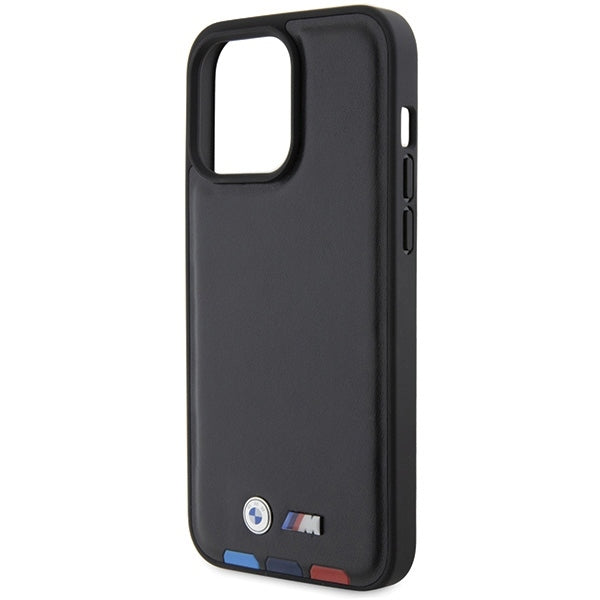 Capa para Apple iPhone 15 Pro Max, BMW, Stamp Tricolor, Preta