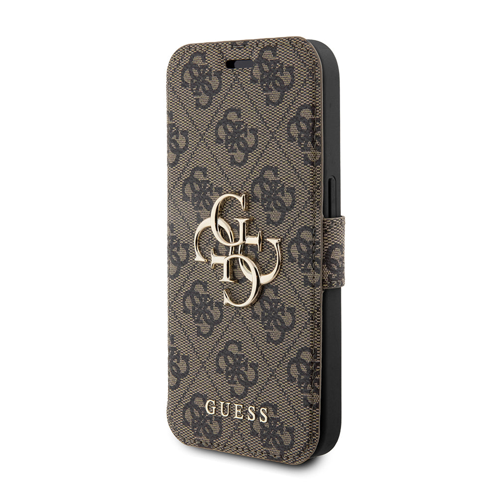 Case for Apple iPhone 15 Pro Max, Guess, 4G Book, Brown