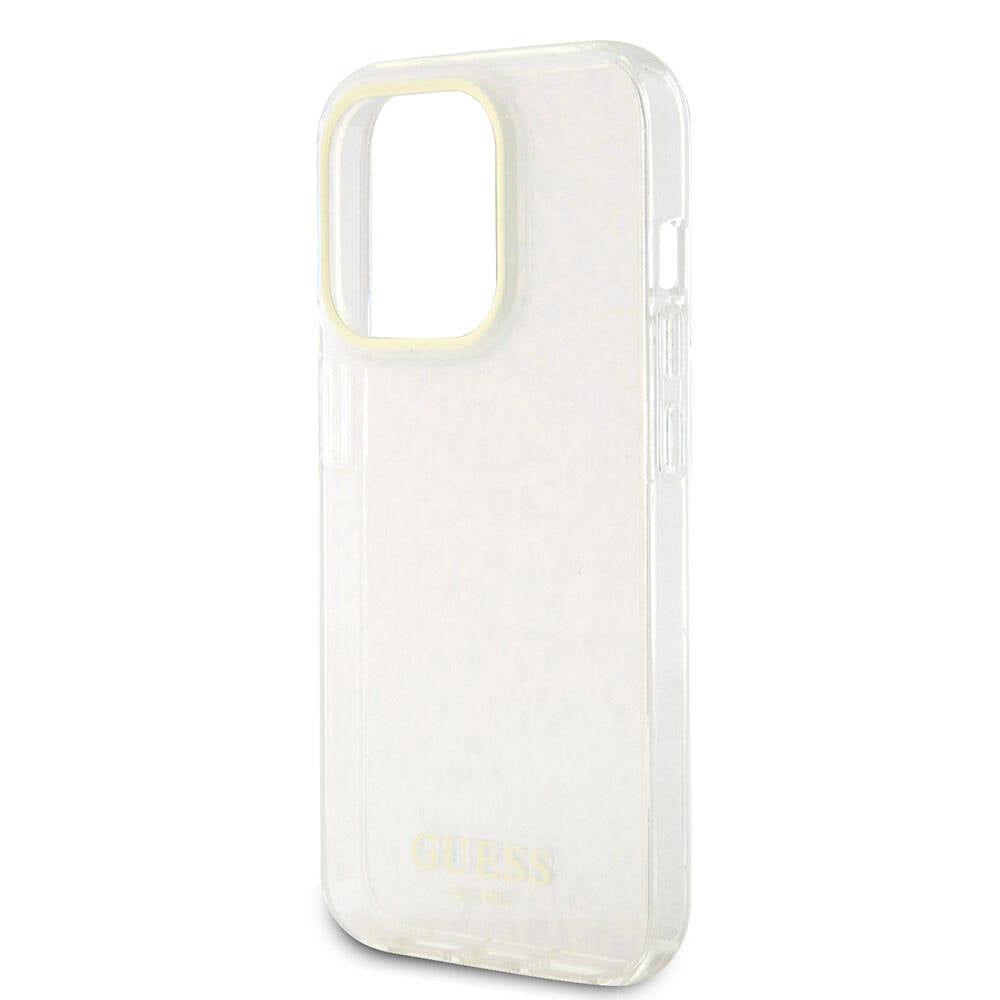 Capa para Apple iPhone 15 Pro Max, Guess, IML Faceted Mirror Disco Iridescent, Rosa