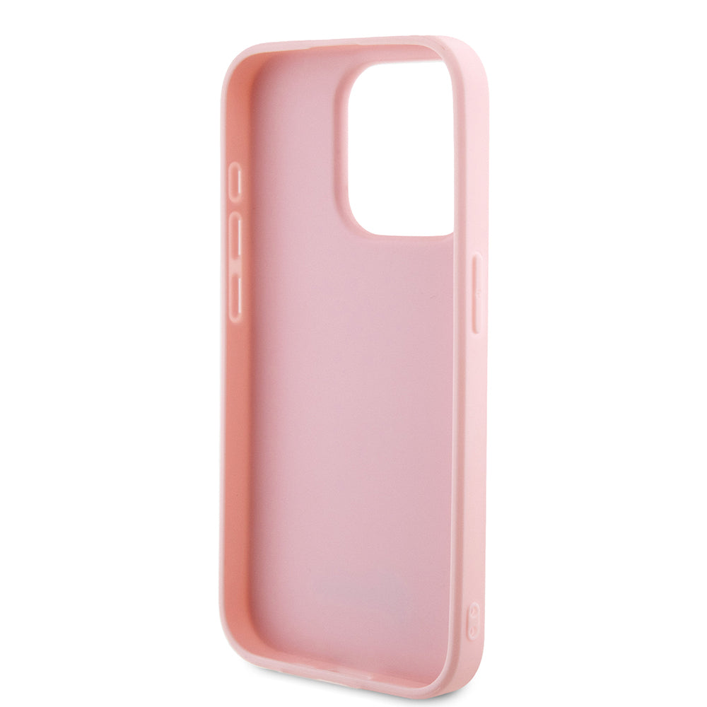 Capa para Apple iPhone 15 Pro Max, Guess, Iridescent Metal Script, Rosa