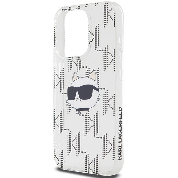 Capa para Apple iPhone 15 Pro Max, Karl Lagerfeld, IML Electroplated Choupette Head, Transparente