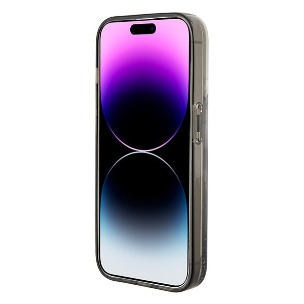 Capa para Apple iPhone 15 Pro Max, Karl Lagerfeld, Liquid Glitter Ikonik Karl, Transparente