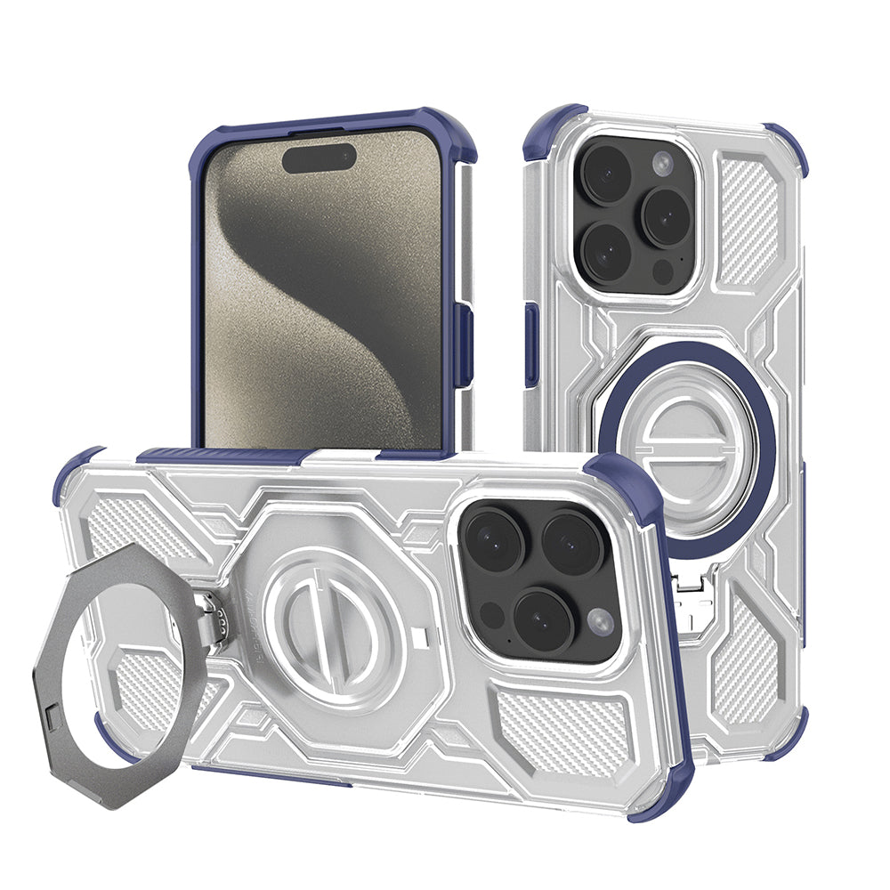 Capa para Apple iPhone 15 Pro Max, Techsuit, Carbon Shield Pro, Azul