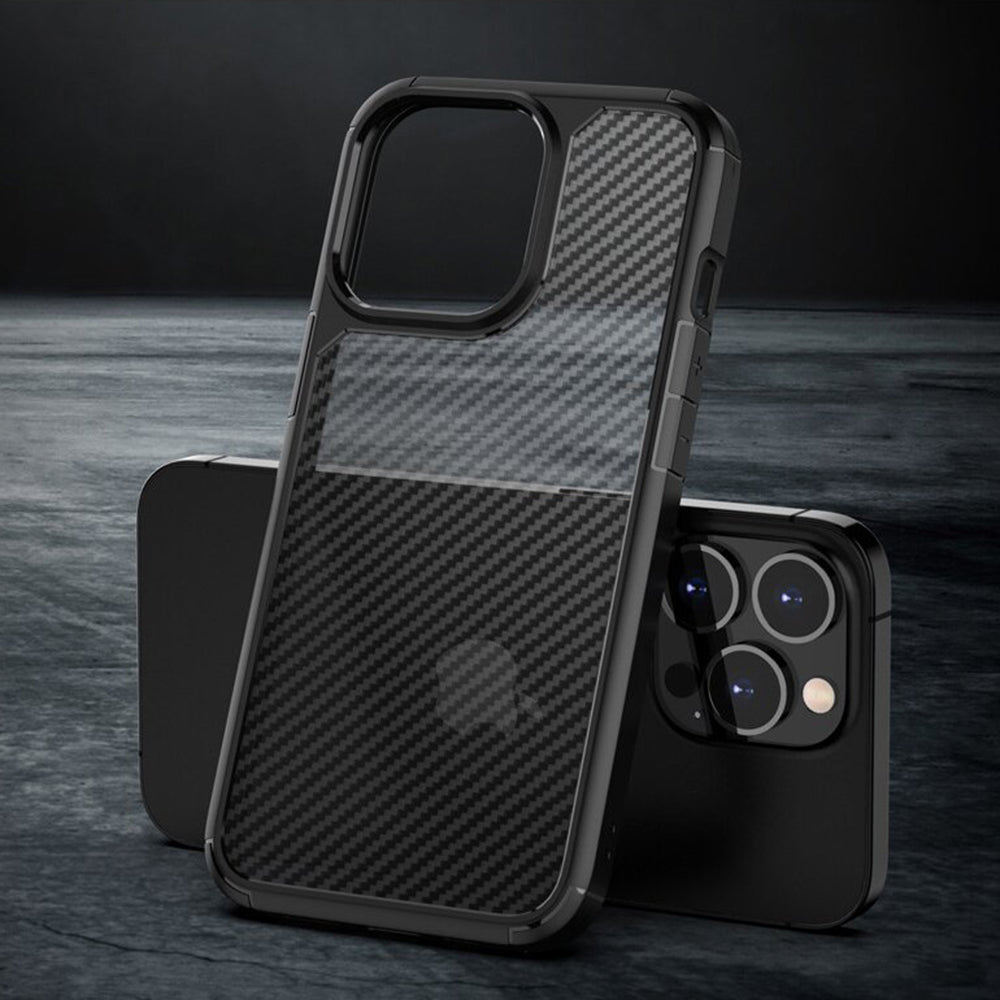 Capa para Apple iPhone 15 Pro Max, Techsuit, CarbonFuse, Preta