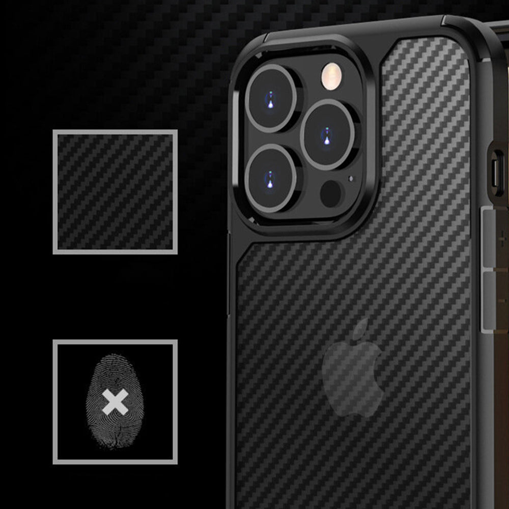 Capa para Apple iPhone 15 Pro Max, Techsuit, CarbonFuse, Preta