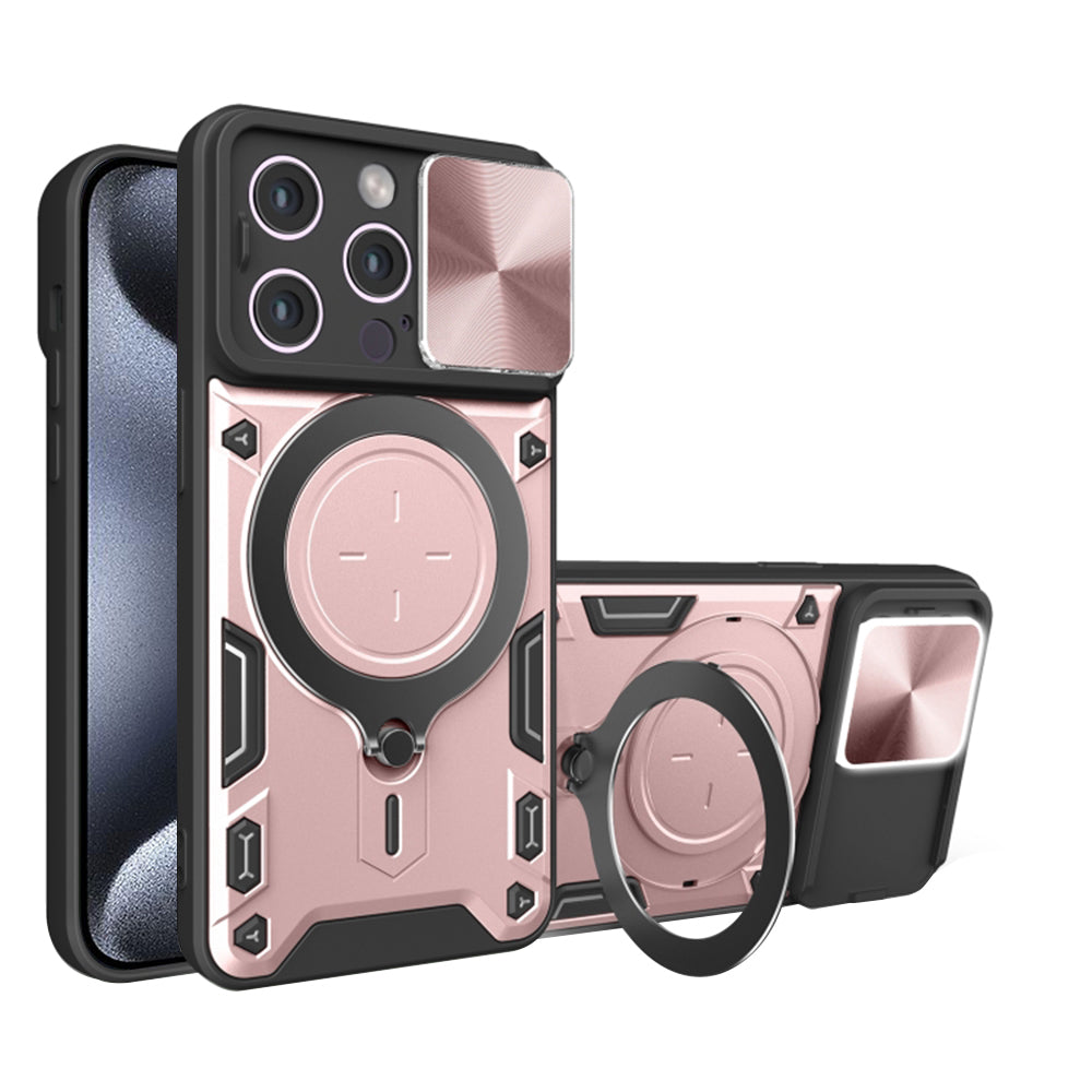 Capa para Apple iPhone 15 Pro, Techsuit, CamGuard Pro, Rosa Dourado