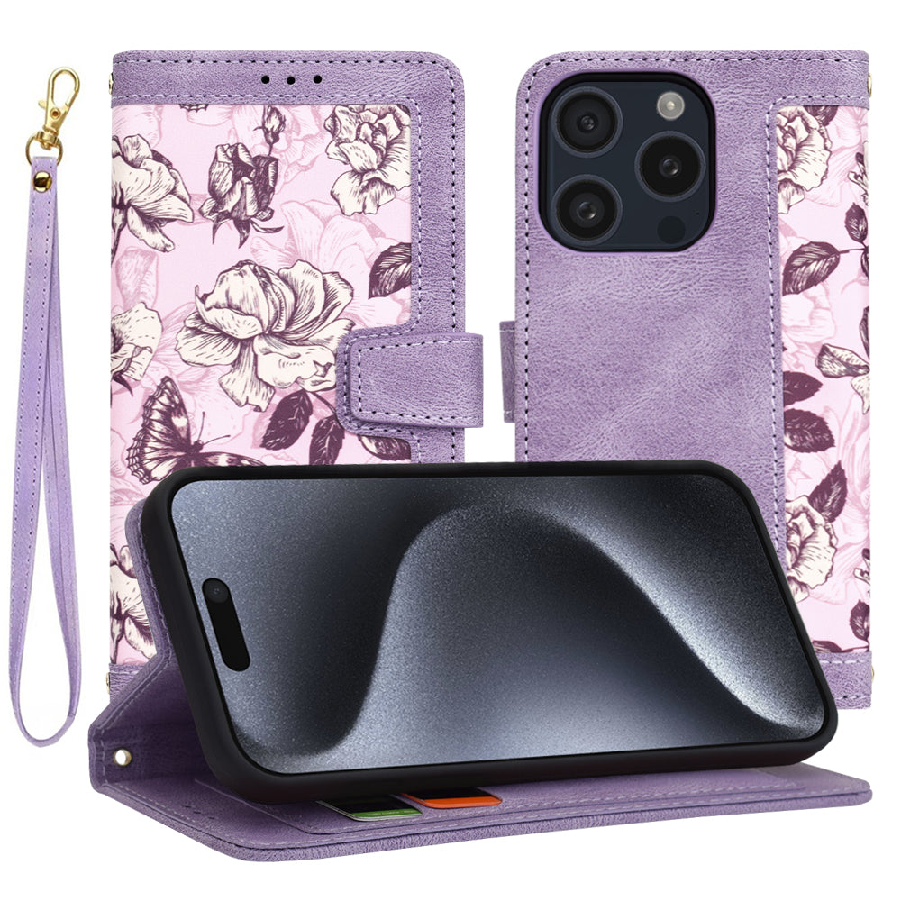 Capa para Apple iPhone 15 Pro, Techsuit, FlipCraft, Roxo