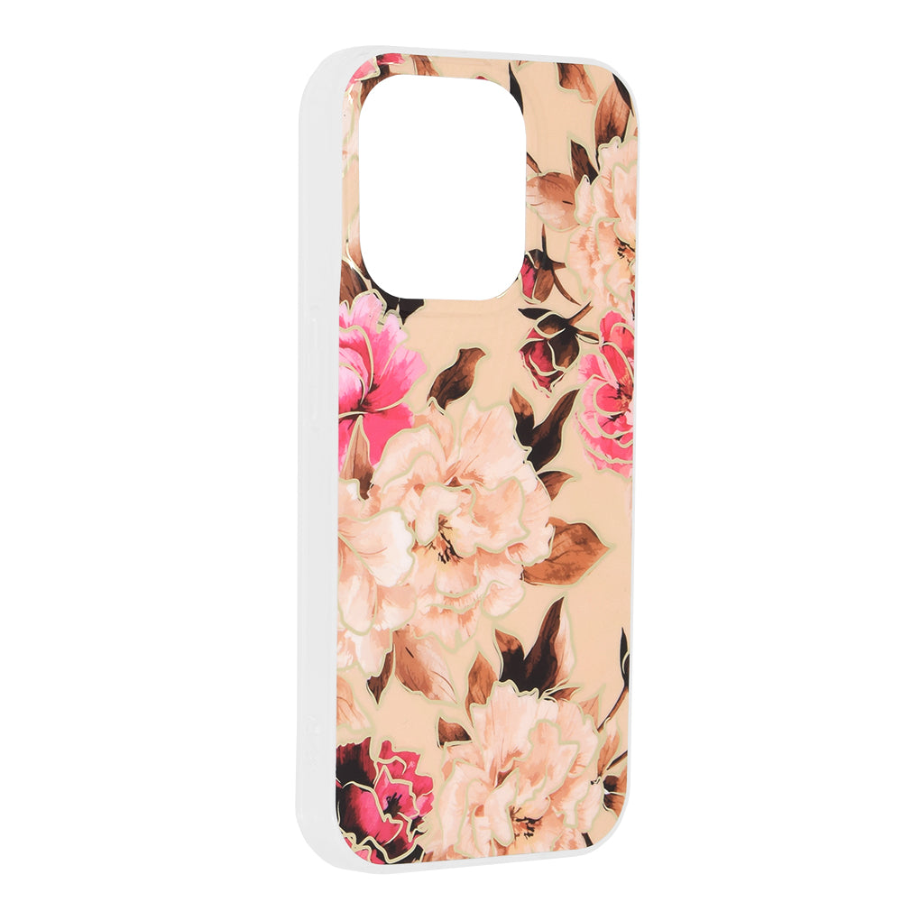 Capa para Apple iPhone 15 Pro, Techsuit, Marble, Bege