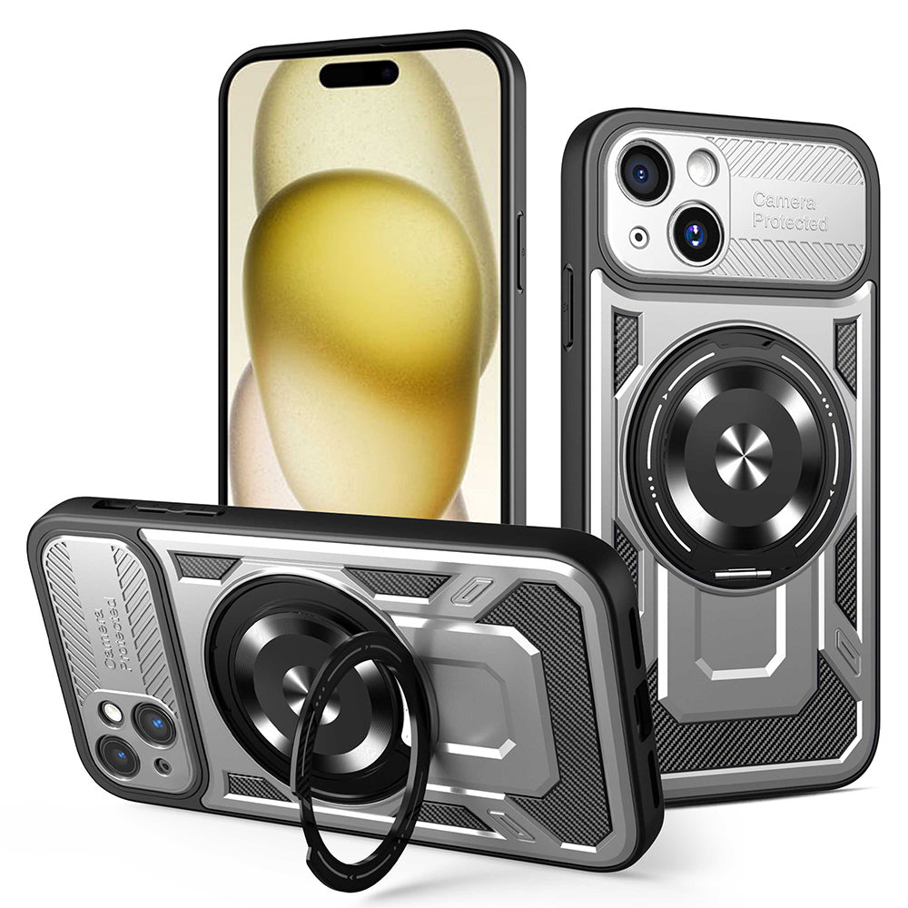 Capa para Apple iPhone 15, Techsuit, RuggedCam, Cinzento