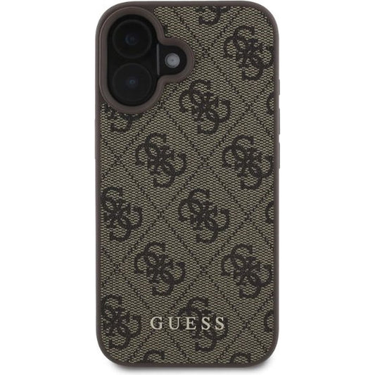 Capa para Apple iPhone 16, Guess, 4G Classic, Castanho