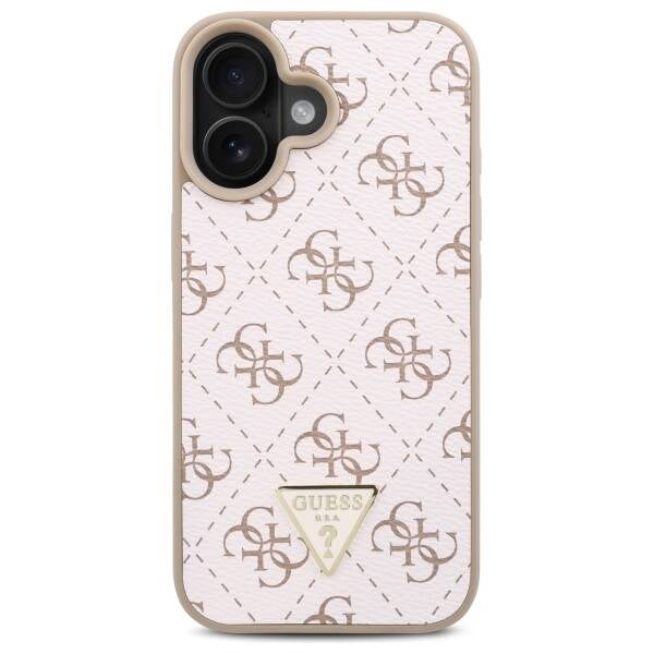 Capa para Apple iPhone 16, Guess, Logo Triângulo 4G, Branca