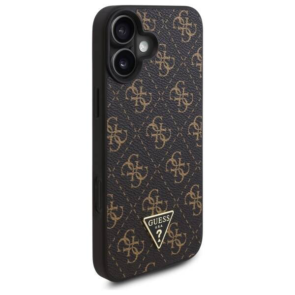 Capa para Apple iPhone 16, Guess, Logo Triângulo 4G, Preta