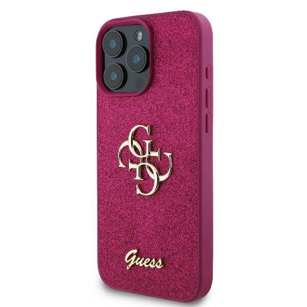 Capa para Apple iPhone 16, Guess, Fixed Glitter Big 4G, Roxo