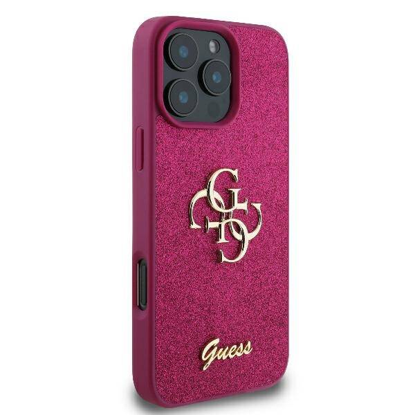 Capa para Apple iPhone 16, Guess, Fixed Glitter Big 4G, Roxo