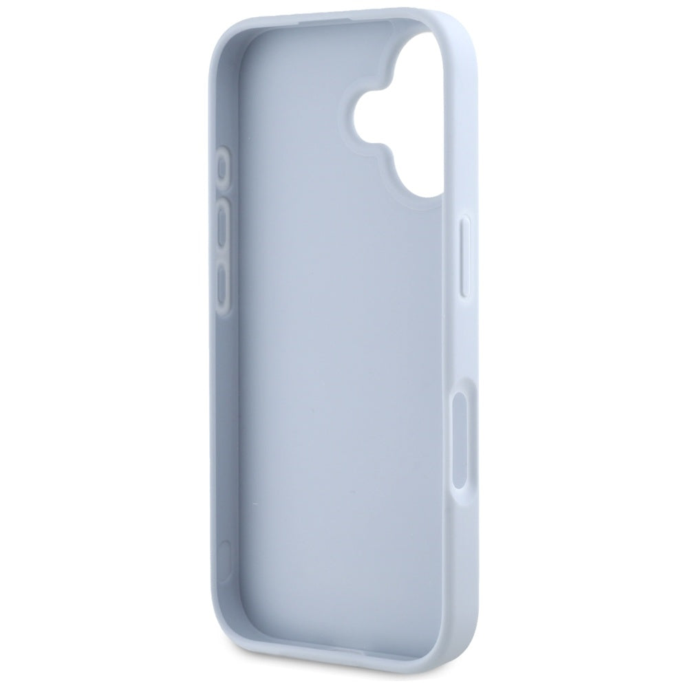 Capa para Apple iPhone 16, Guess, Grained Big 4G Logo Small Classic Logo, Azul