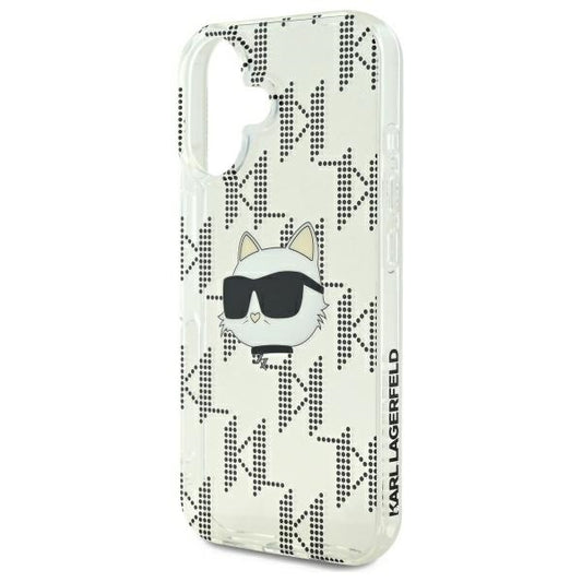 Capa para Apple iPhone 16, Karl Lagerfeld, IML Luxury Electroplated Choupette's Head, Transparente