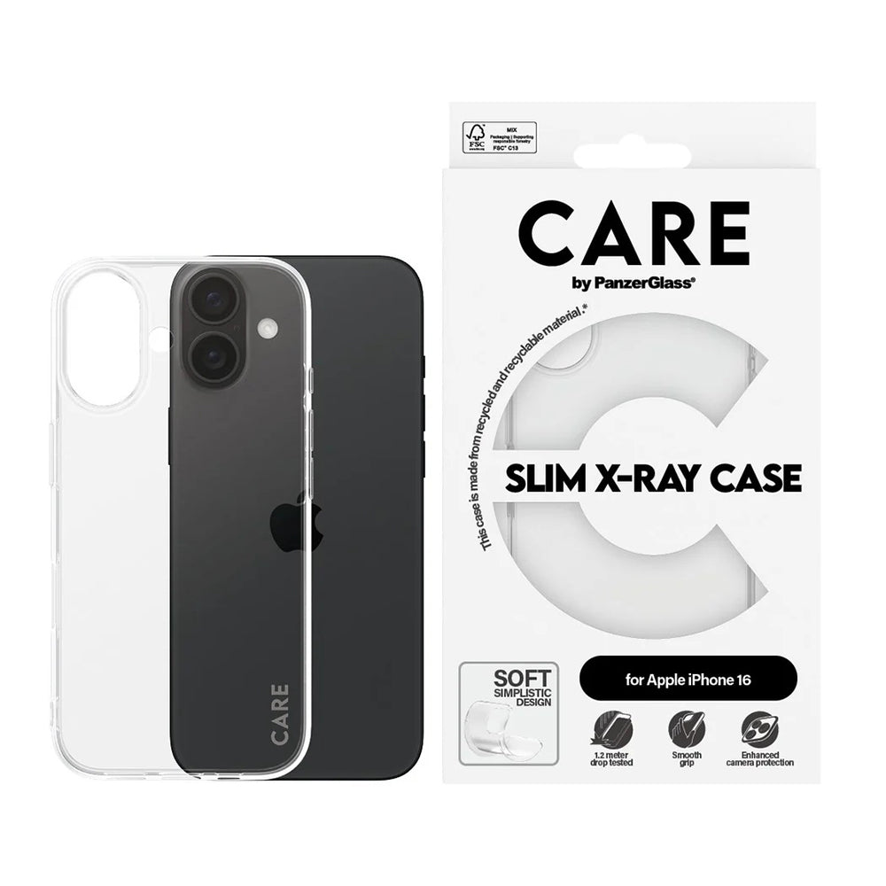 Capa para Apple iPhone 16, PanzerGlass, Care Fashionable, Transparente