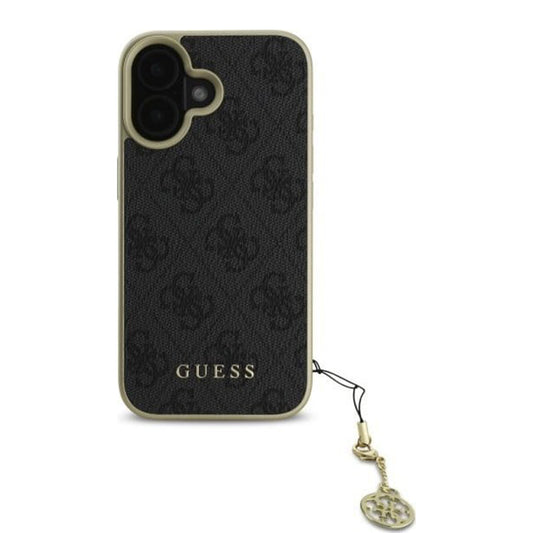 Capa para Apple iPhone 16 Plus, Guess, 4G Charm, Preta