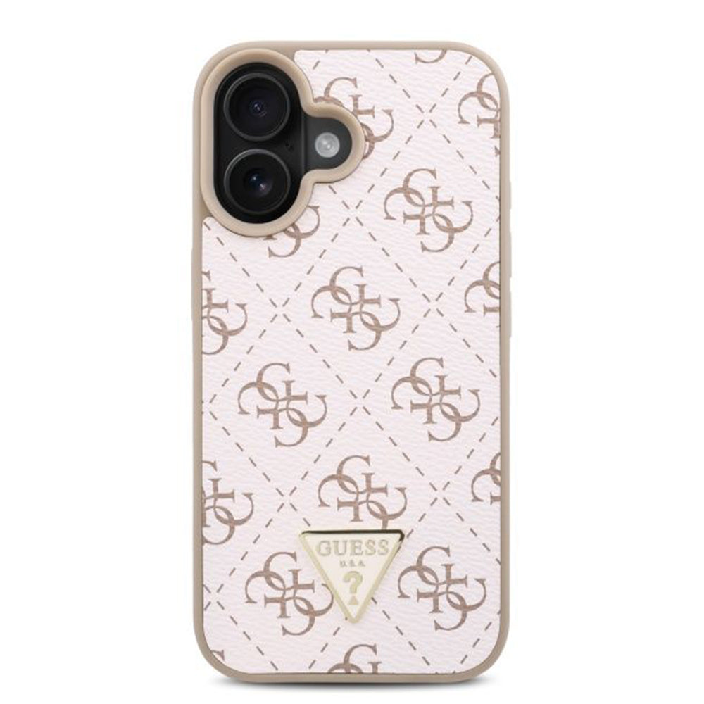 Capa para Apple iPhone 16 Plus, Guess, Logo Triângulo 4G, Branca