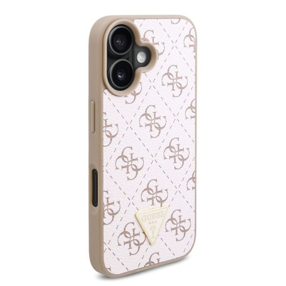 Capa para Apple iPhone 16 Plus, Guess, Logo Triângulo 4G, Branca