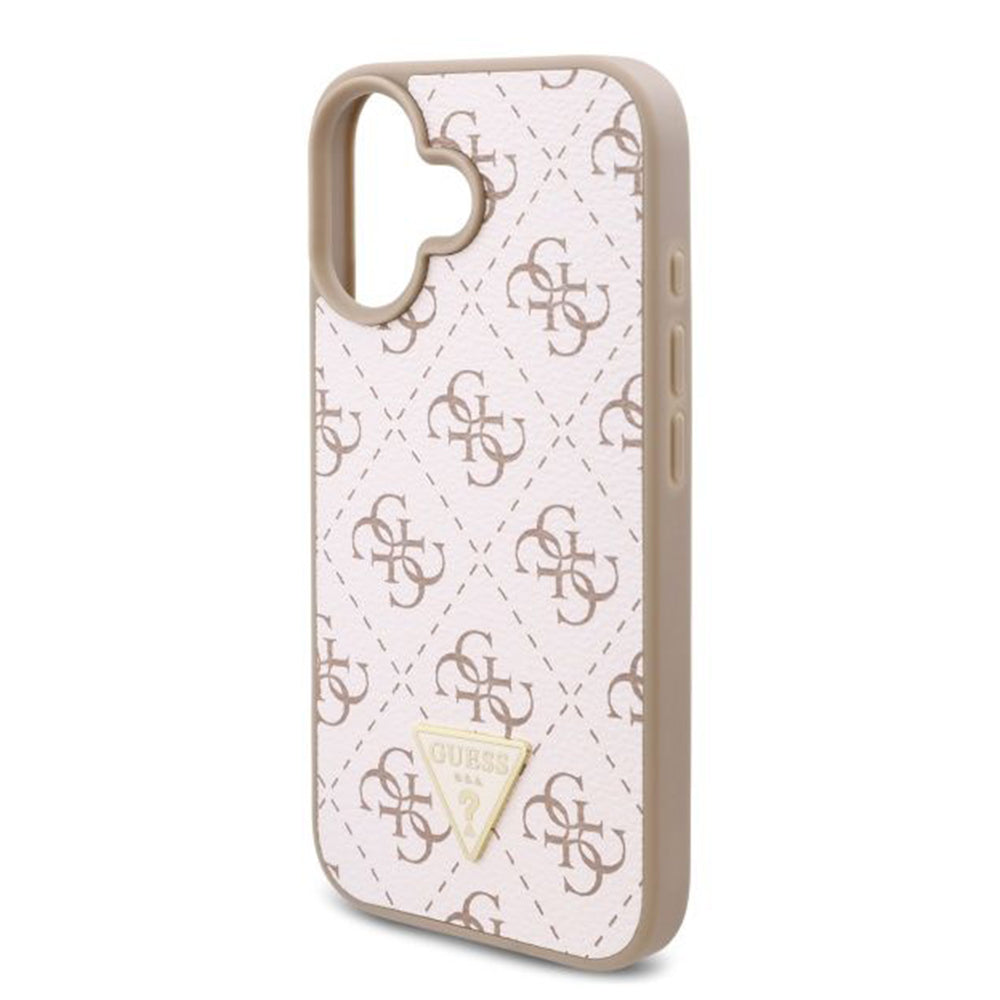 Capa para Apple iPhone 16 Plus, Guess, Logo Triângulo 4G, Branca