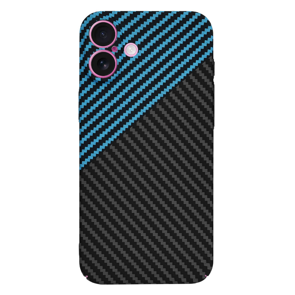 Capa para Apple iPhone 16 Plus, Techsuit, Carbonite FiberShell, Preto Azul