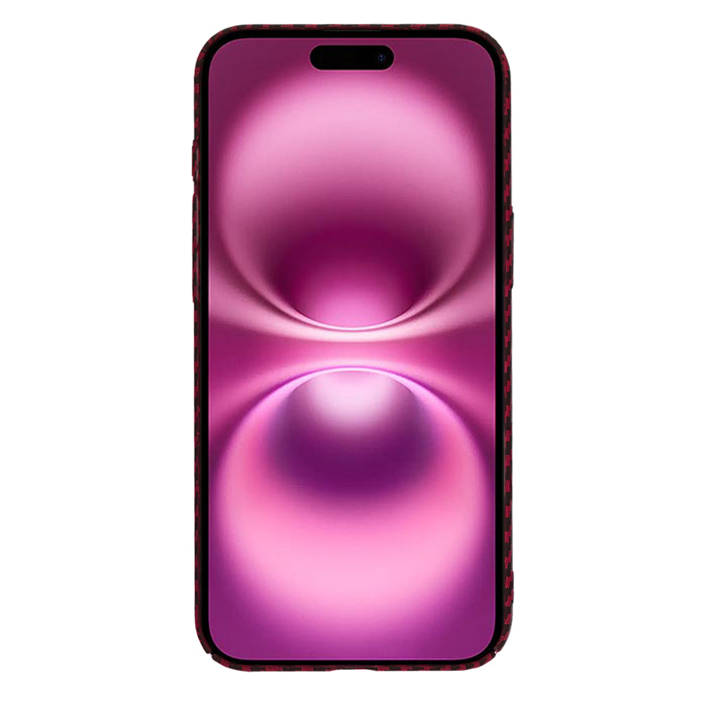 Capa para Apple iPhone 16 Plus, Techsuit, Carbonite FiberShell, Vermelha