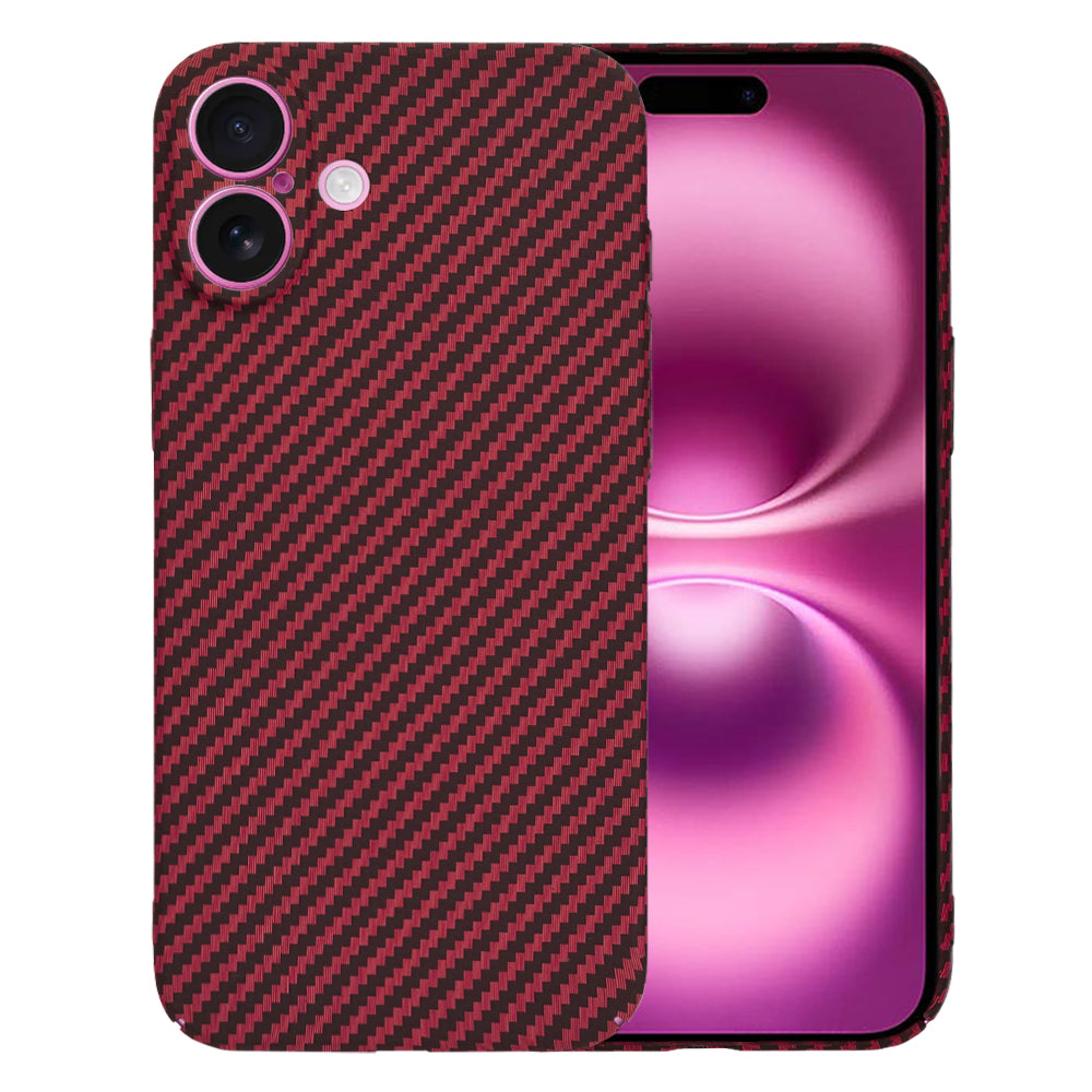 Capa para Apple iPhone 16 Plus, Techsuit, Carbonite FiberShell, Vermelha