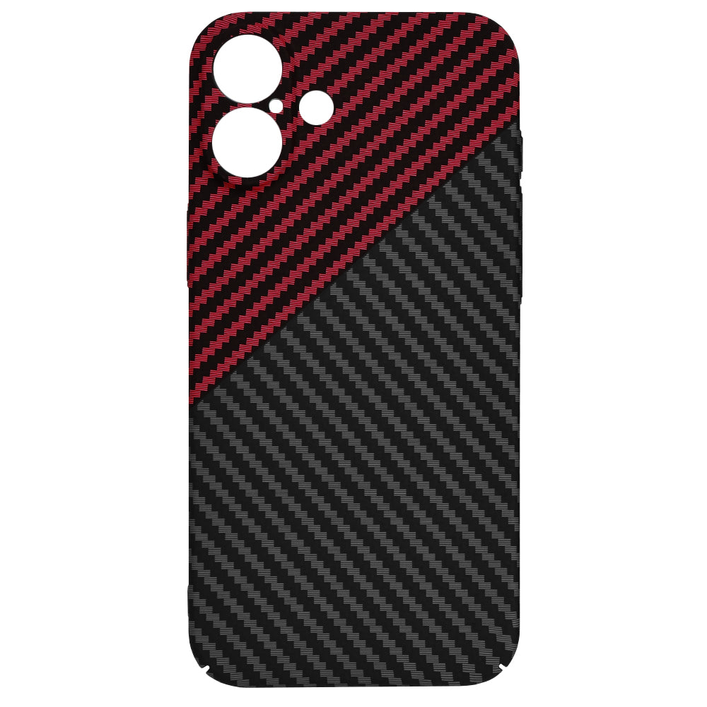 Capa para Apple iPhone 16 Plus, Techsuit, Carbonite FiberShell, Preto Vermelho