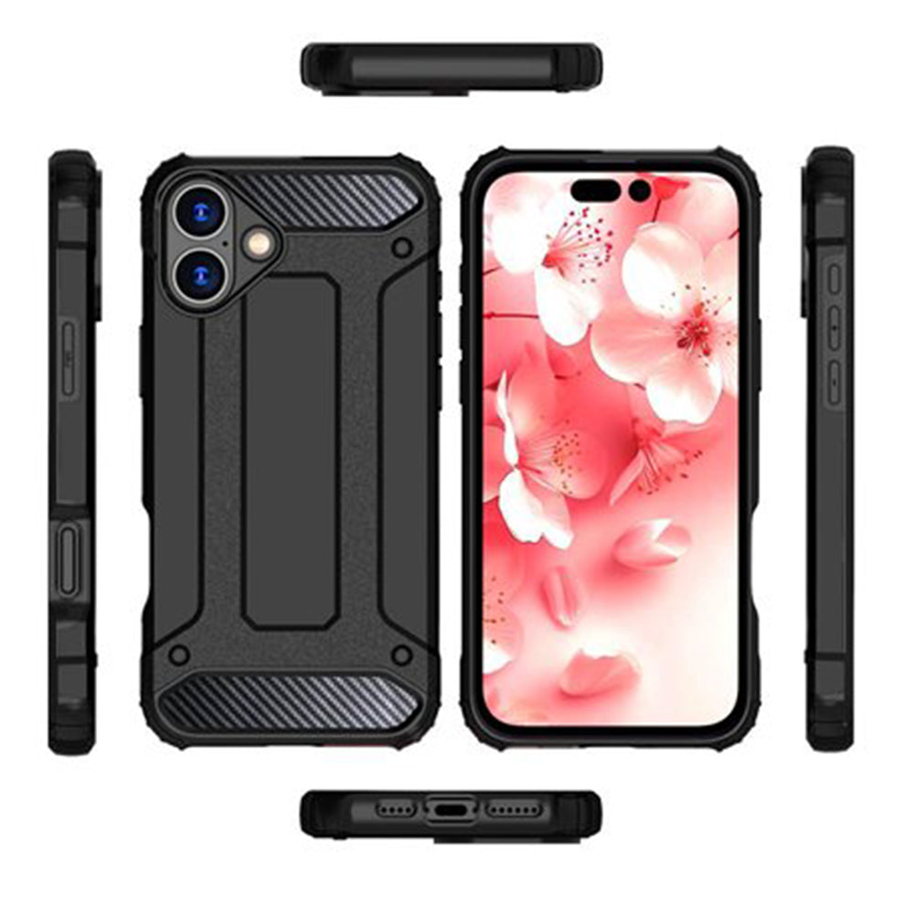 Capa para Apple iPhone 16 Plus, Techsuit, Hybrid Armor, Preta