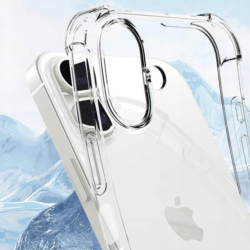 Capa para Apple iPhone 16 Plus, Techsuit, Shockproof Clear (Orifício Grande para Lente), Transparente