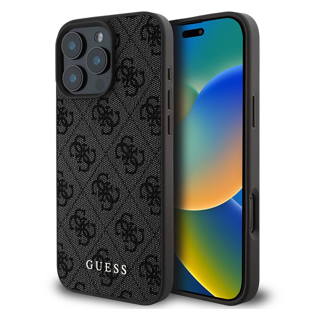 Capa para Apple iPhone 16 Pro, Guess, 4G Classic, Preta