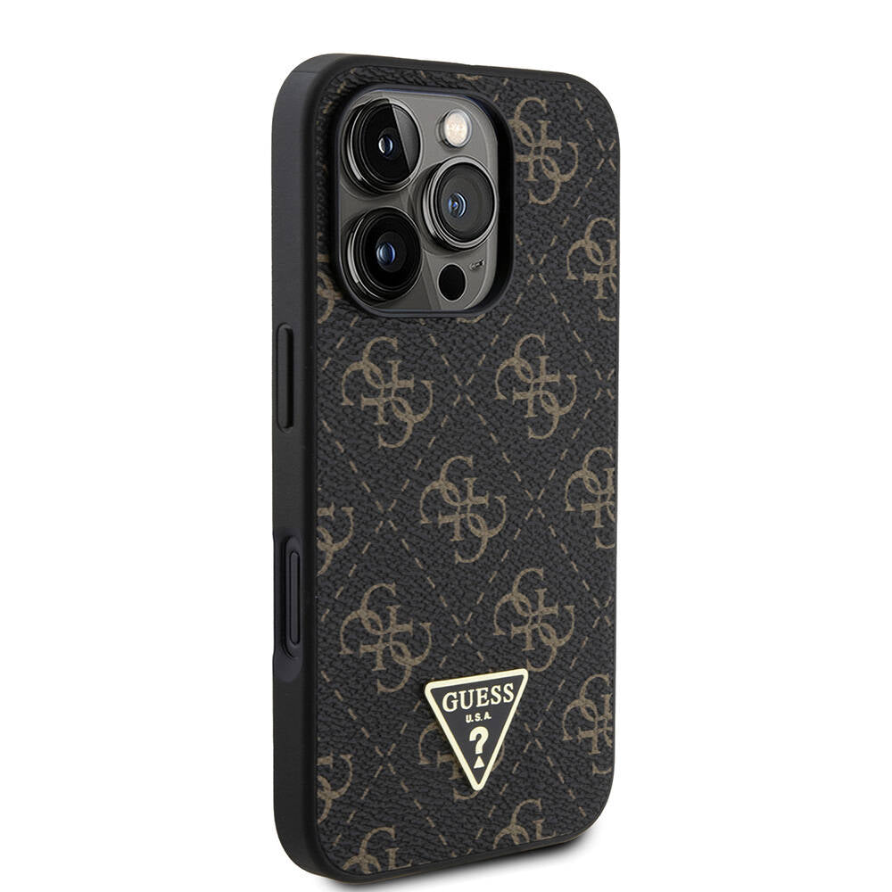 Capa para Apple iPhone 16 Pro, Guess, Logo Triângulo 4G, Branca