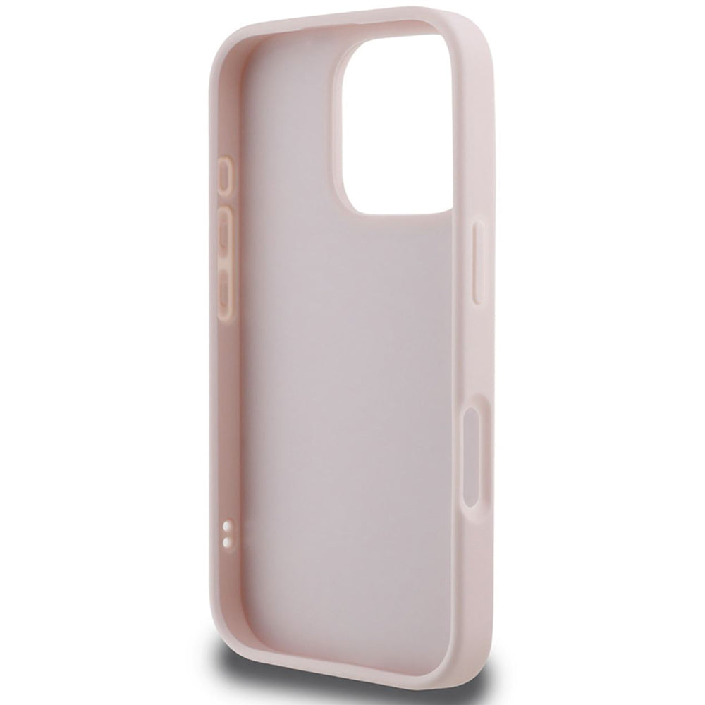 Capa para Apple iPhone 16 Pro, Guess, Quilted Metal Logo, Rosa