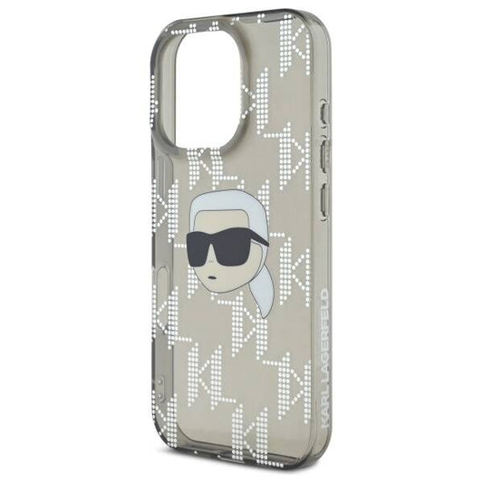 Capa para Apple iPhone 16 Pro, Karl Lagerfeld, IML Luxury Electroplated Karl's Head, Preta