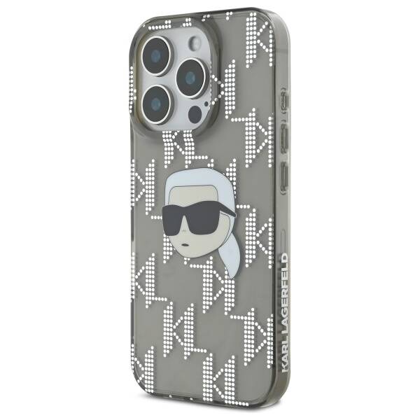 Case for Apple iPhone 16 Pro, Karl Lagerfeld, IML Luxury Electroplated Karl's Head, Black