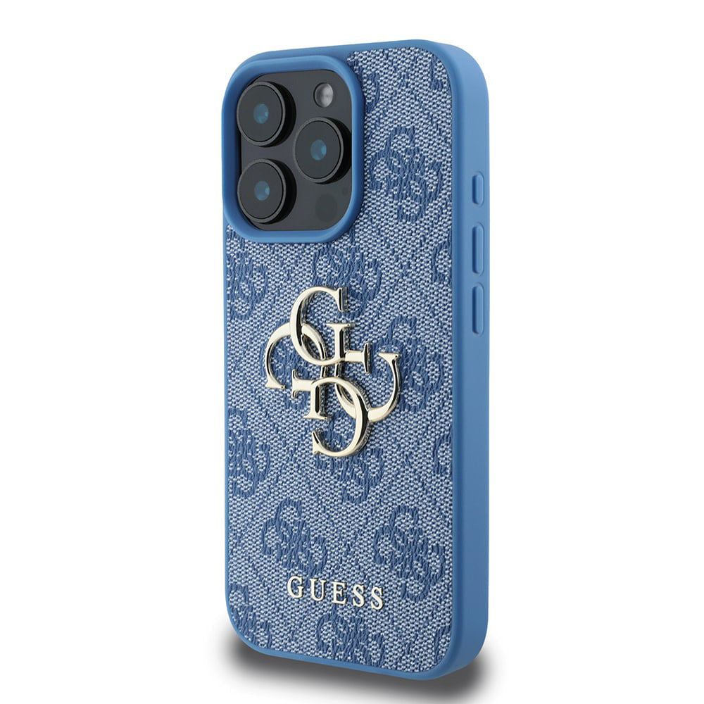 Capa para Apple iPhone 16 Pro Max, Guess, 4G Big Logo, Azul