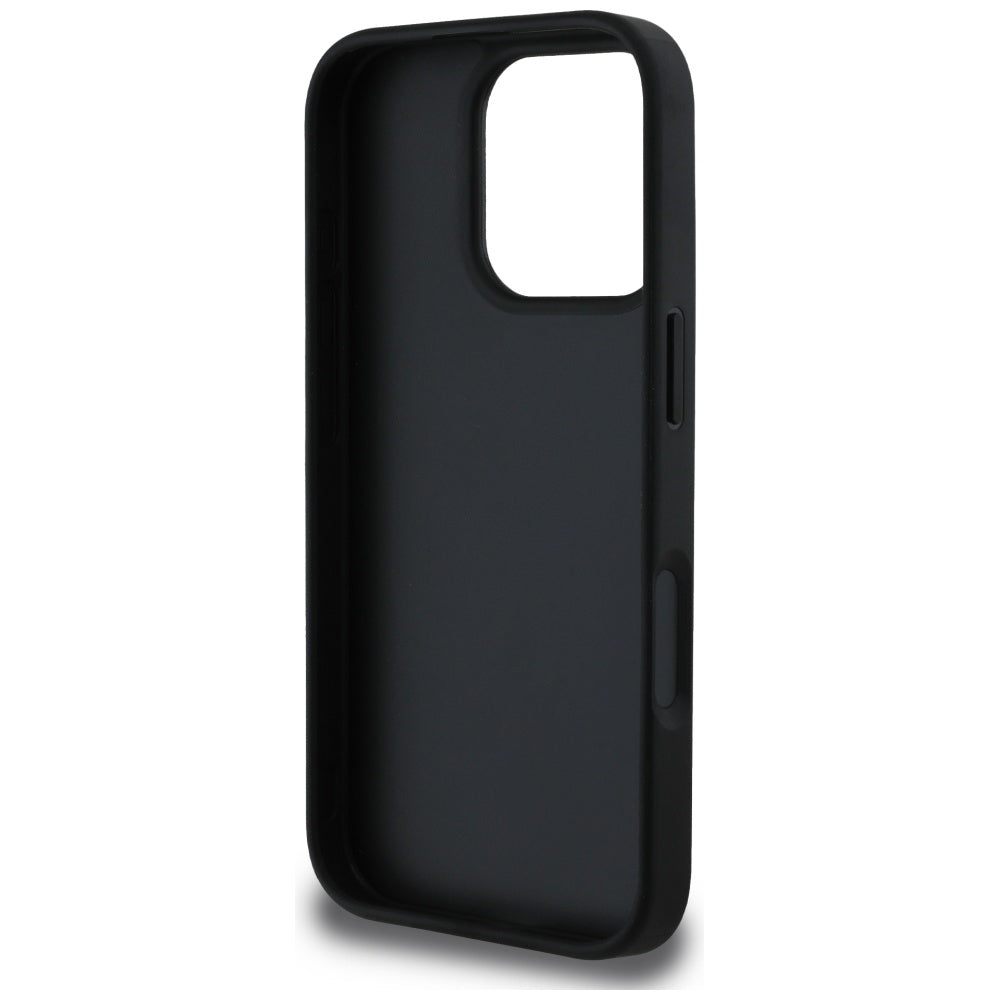 Capa para Apple iPhone 16 Pro Max, Guess, Grained Big 4G Logo Small Classic Logo, Preta