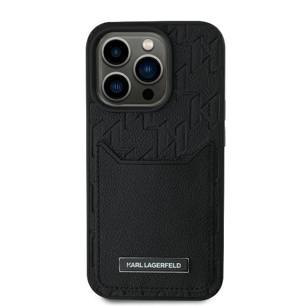 Capa para Apple iPhone 16 Pro Max, Karl Lagerfeld, Cardslots Monogram, Preta