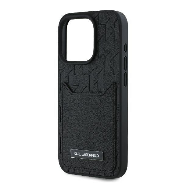 Capa para Apple iPhone 16 Pro Max, Karl Lagerfeld, Cardslots Monogram, Preta