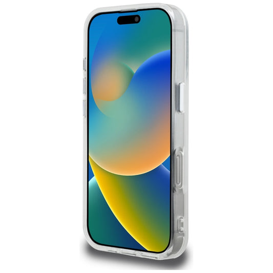 Capa para Apple iPhone 16 Pro Max, Karl Lagerfeld, IML Aquarelle Logo Karl & Choupette, Branca