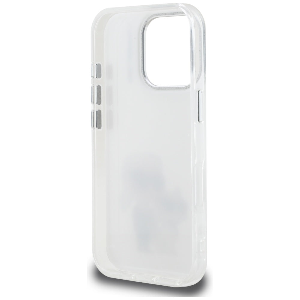 Capa para Apple iPhone 16 Pro Max, Karl Lagerfeld, IML Aquarelle Logo Karl & Choupette, Branca