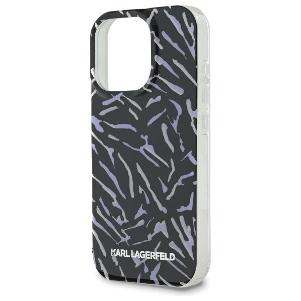 Capa para Apple iPhone 16 Pro Max, Karl Lagerfeld, Zebra com Alça de Cordão, Roxo