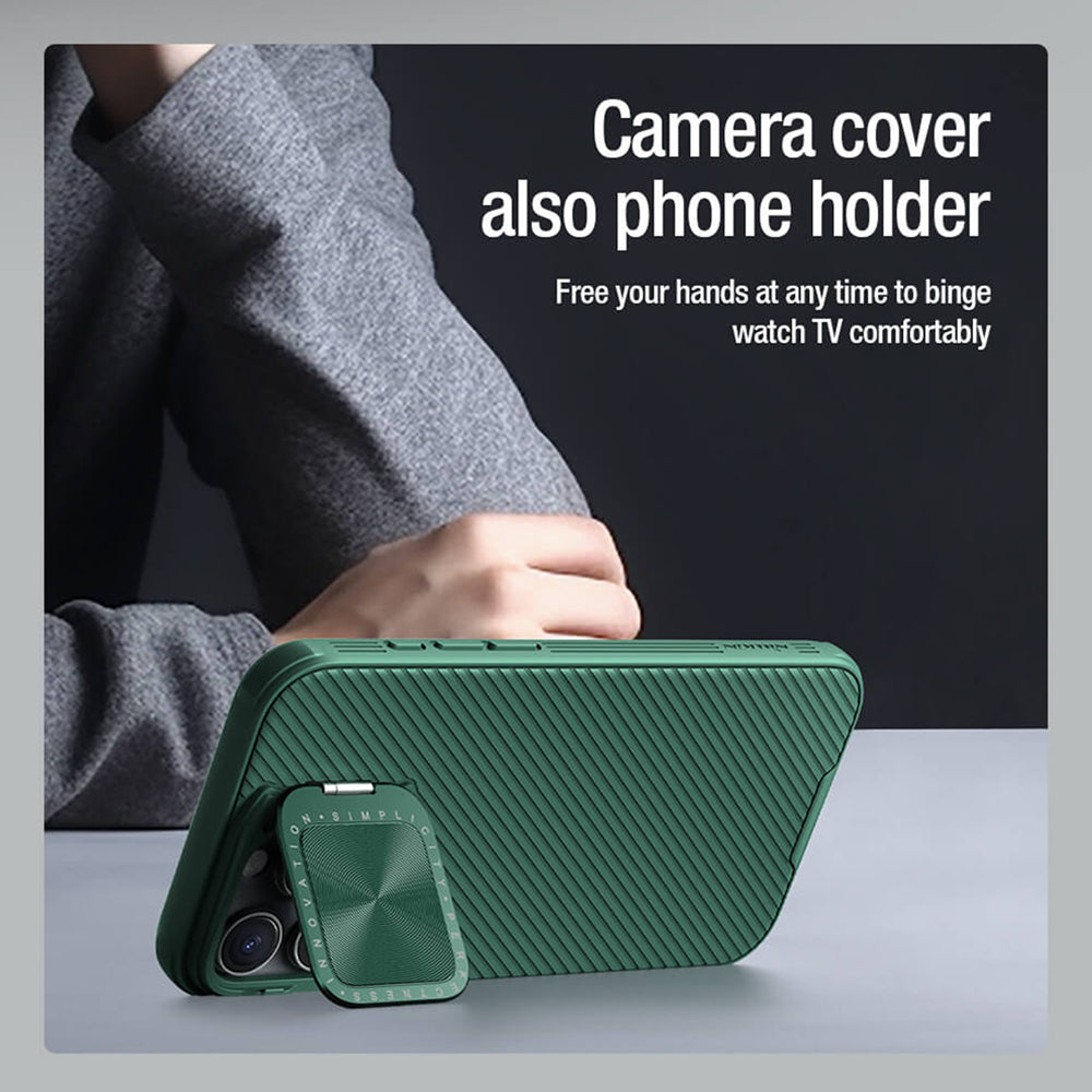 Capa para Apple iPhone 16 Pro Max, Nillkin, CamShield Prop, Verde