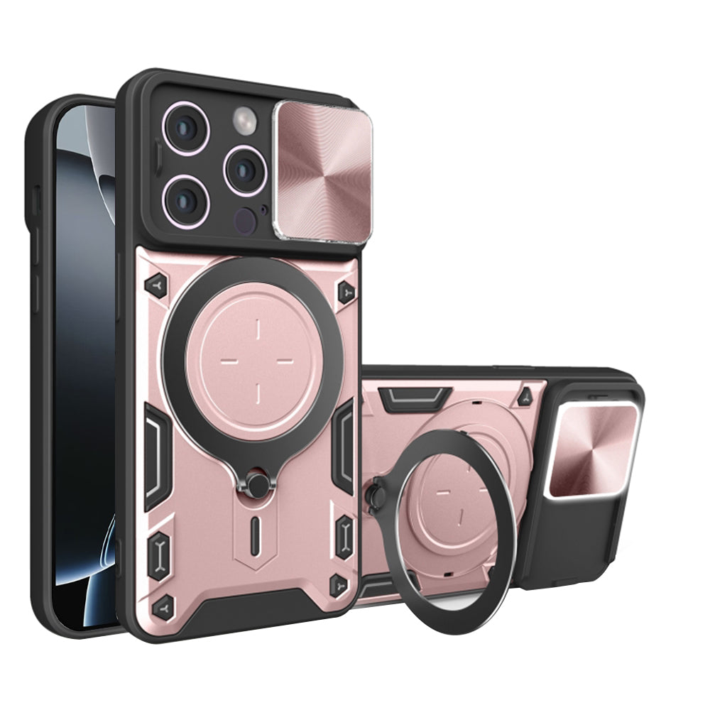 Capa para Apple iPhone 16 Pro, Techsuit, CamGuard Pro, Rosa Dourado