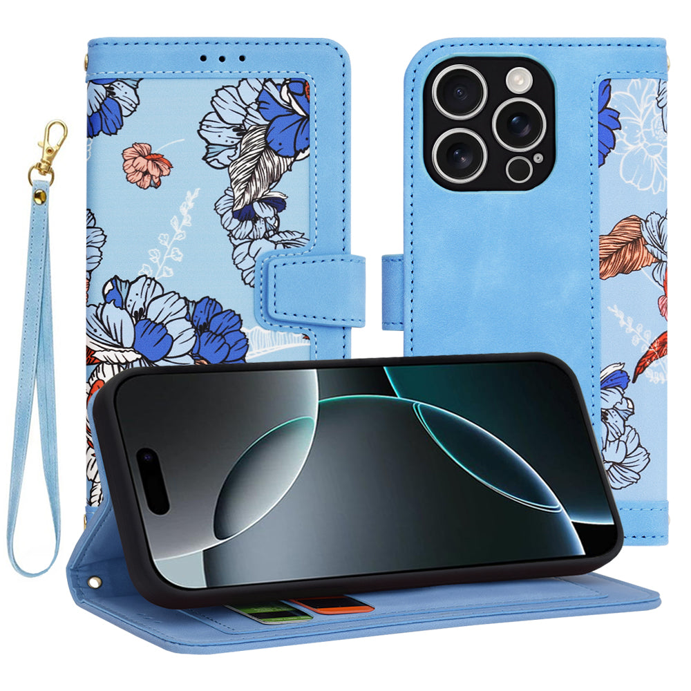 Capa para Apple iPhone 16 Pro, Techsuit, FlipCraft, Azul