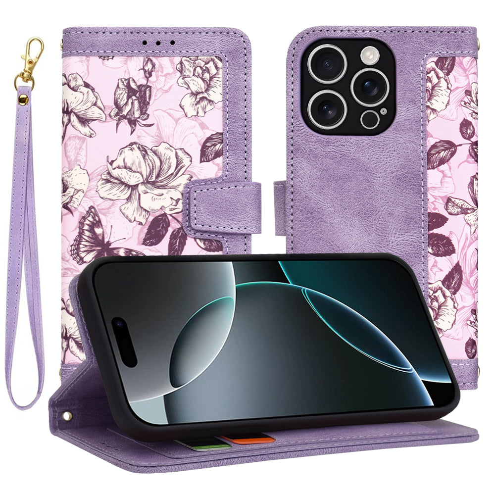 Capa para Apple iPhone 16 Pro, Techsuit, FlipCraft, Roxo